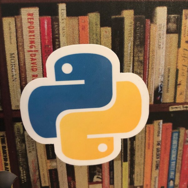 Python Logo Sticker Computer, Tablet, Phone, Coder, Vinyl, Waterproof ...