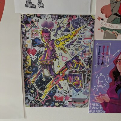 Cyber Core Lidia A5 Matt Print Print Free Stickers Etsy Uk