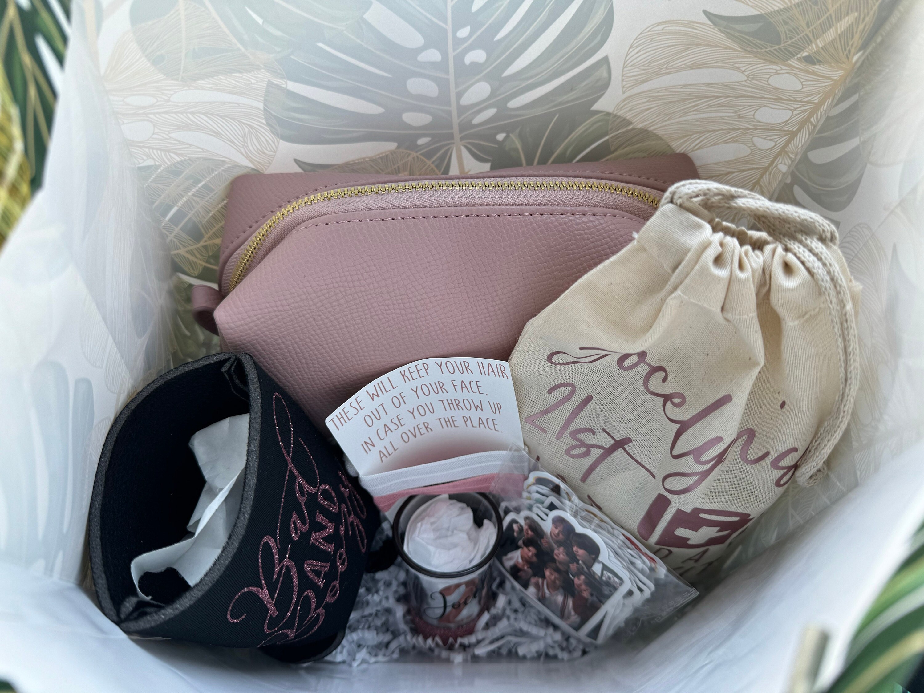 Personalized Bag for Bridesmaid Squad | Clutch Makeup Bag - A Stylish and Customizable Gift for Bachelorette Parties!