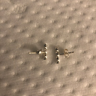 Scallop Shell Silver Earrings Dainty 925 Sterling Silver Stud Friction ...