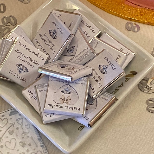 Diamond Wedding Anniversary Favours Neapolitan Chocolates -  Hong Kong