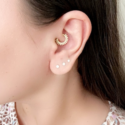 Hidden Helix Piercing 16g F136 Implant Grade Titanium Hammered Bar ...