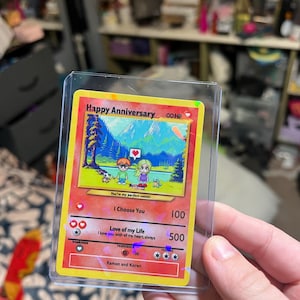Custom Pokemon Anniversary Card, Custom Pokemon Card, Boyfriend Gift,  Girlfriend Gift, One Year Gift - Etsy