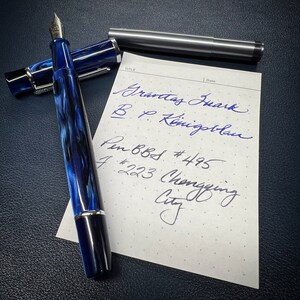 thumbnail interactive-video image 1 of Penbbs 267 Classic Long Tail Resin Fountain Pen – Screw Fine Nib 0.5mm – Multicolor 1 of 4