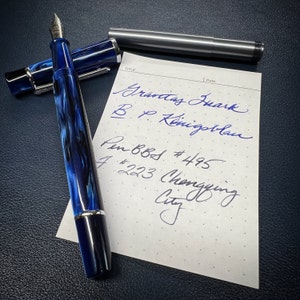 Penbbs 267 Classic Long Tail Resin Fountain Pen – Screw Fine Nib 0.5mm – Multicolor