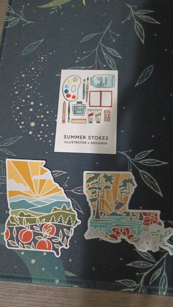 Georgia Car Magnet | Weatherproof State Magnet | Outdoorsy Magnet | Locker Magnet | Fridge Magnet | Weatherproof Magnet | 3&quot;