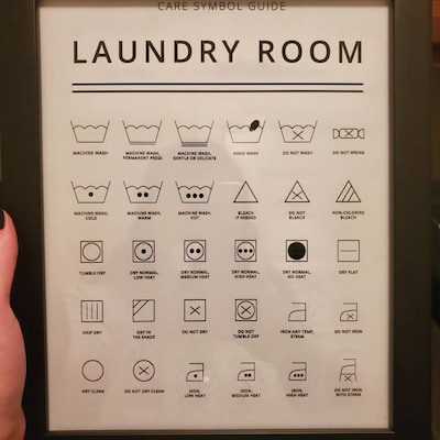 Laundry Room Symbols Print, Printable Art, Laundry Wall Decor, Laundry ...