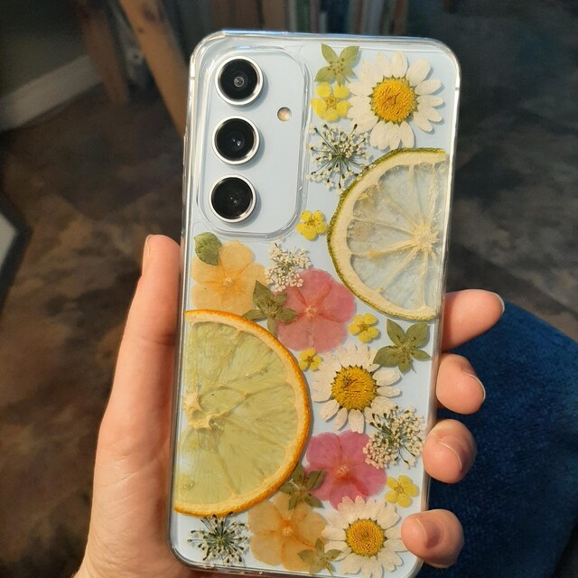 #111 iPhonecase ドライフルーツ•*¨*•.¸¸♪✧ ♡押しフルーツケース✨ドライフルーツ スマホケース