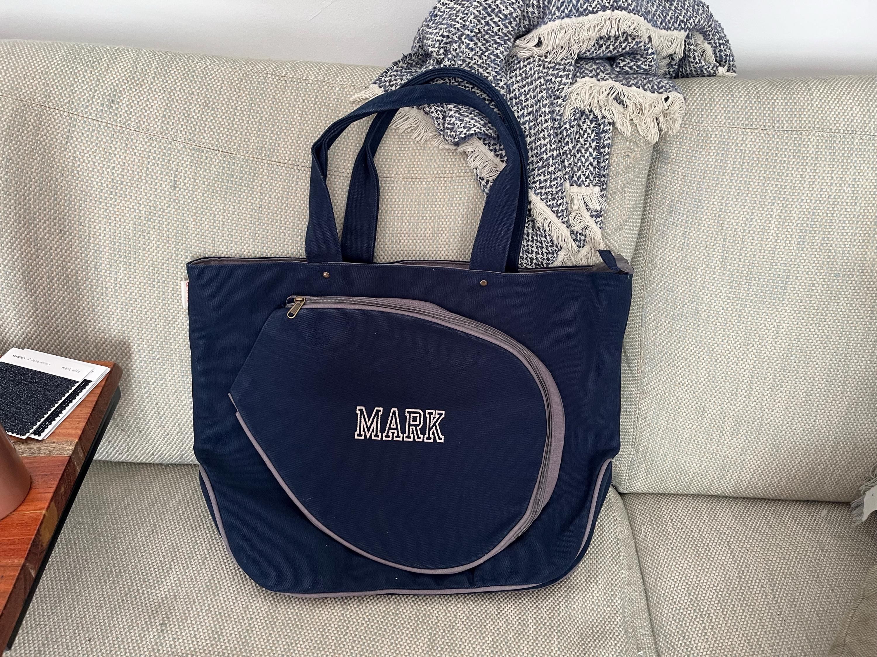 Personalized Tennis Tote, Custom Monogram Duffel, Tennis Gear Organizer, Embroidered Travel Bag, Gifts for Tennis Lovers, Paddle Tennis Bag