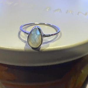 Customer photo from Katie, Rain Drop Moonstone Ring in Yellow Gold