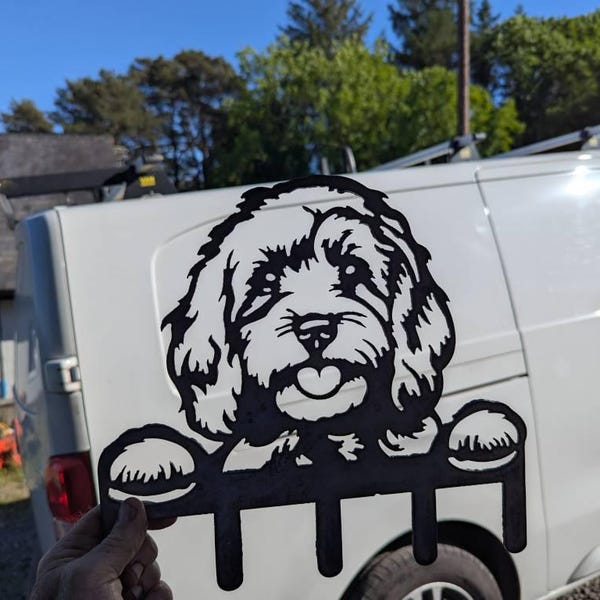 Cavapoo Peeking Dog Happy Cockapoo SVG Commercial Doodle Cavoodle CNC ...