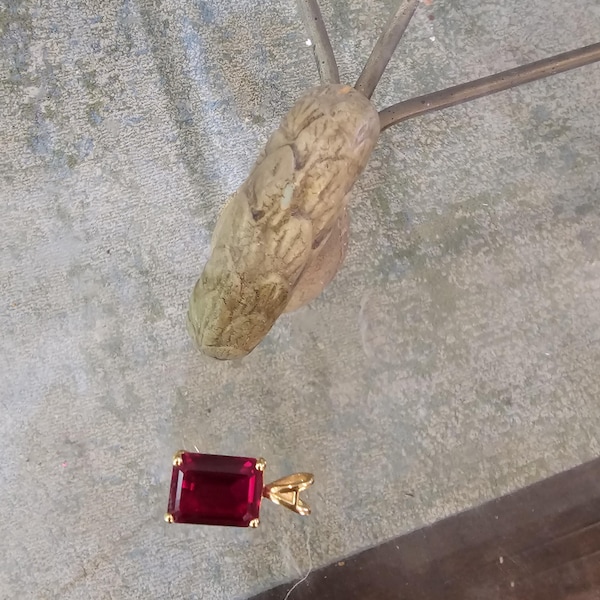 Golden Rutilated Quartz Solitaire Ring - 9x7 Emerald main image 1