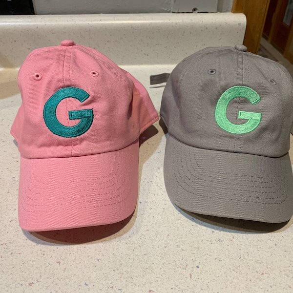 TODDLER Initial Monogram Baseball Cap - Custom Color Hat and Embroidery ...