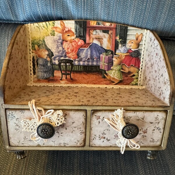 Country Key Hanger - Handmade Wooden Holder in Provence Style -wooden ...