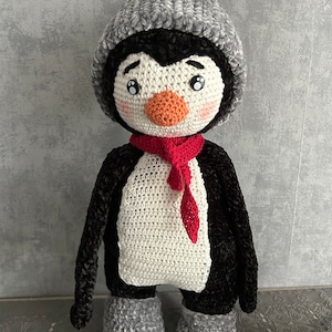Handmade Crochet Penguin – Christmas Crochet Animal Toy in Santa Costume