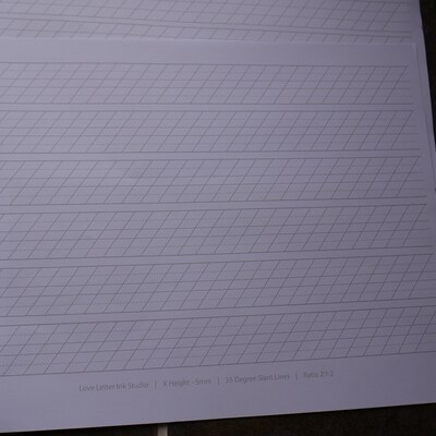 Printable Calligraphy Guide Sheets Ideal for Practicing - Etsy
