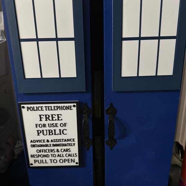 Police Box Door Windows (3d Printed) - Etsy