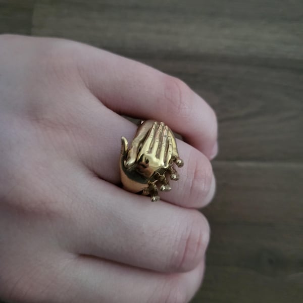 Love and Friendship Ring - Handshake Silver Ring - Gimmel Ring - Puzzle ...