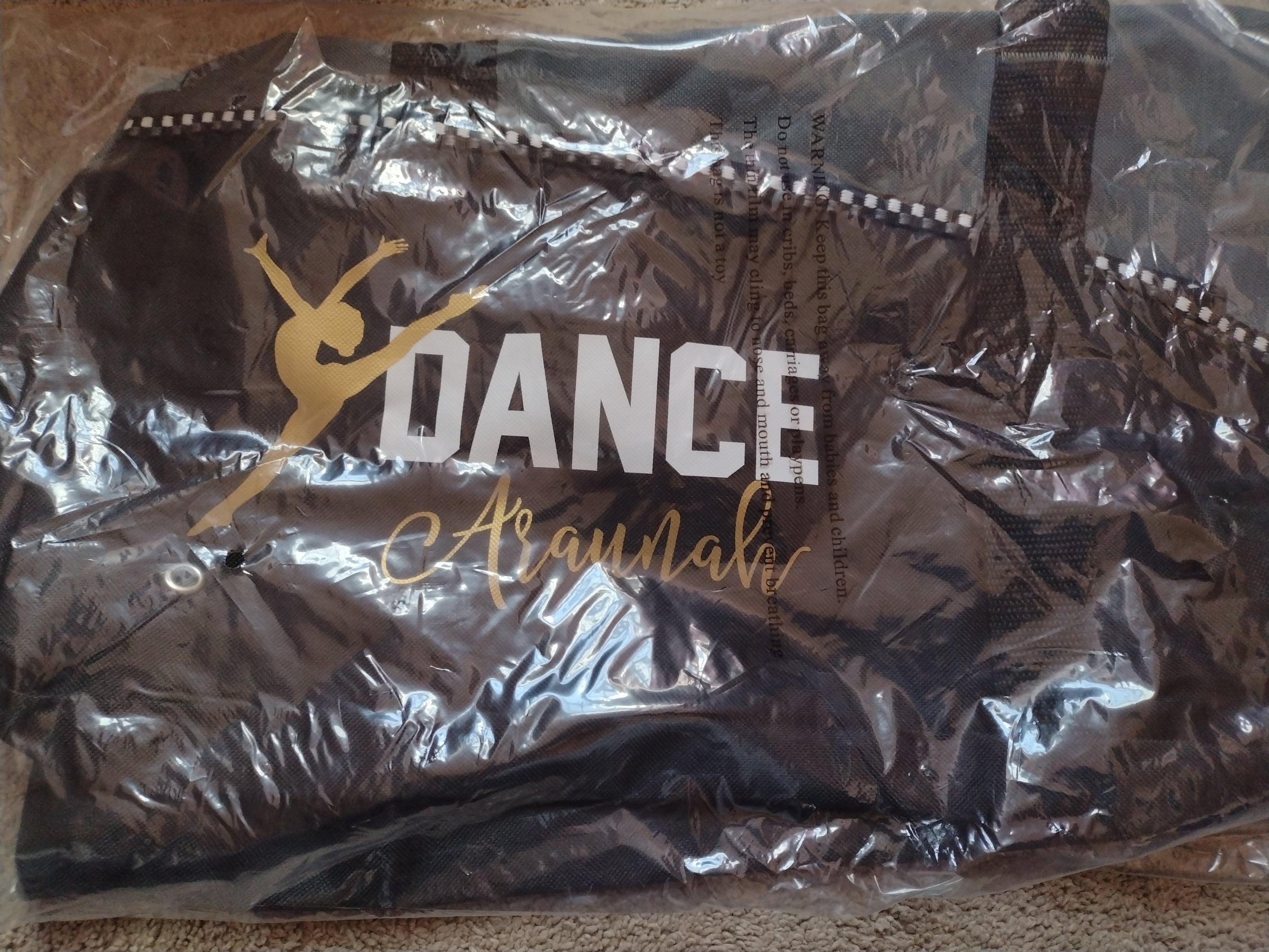 Personalized Dance Bag, Dance Bag, Custom Duffle Bag, Gray Duffle Bag, Black Duffle Bag, Dancer Gift, Sports Bag, Dancer Coach Gift