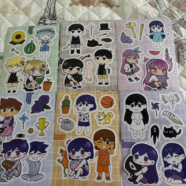 Omori Character Vinyl Sticker Sheets - Etsy