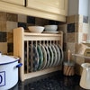Plate Rack Wall Mounted or Counter Top Wooden Double Rack Will Fit 6 ...