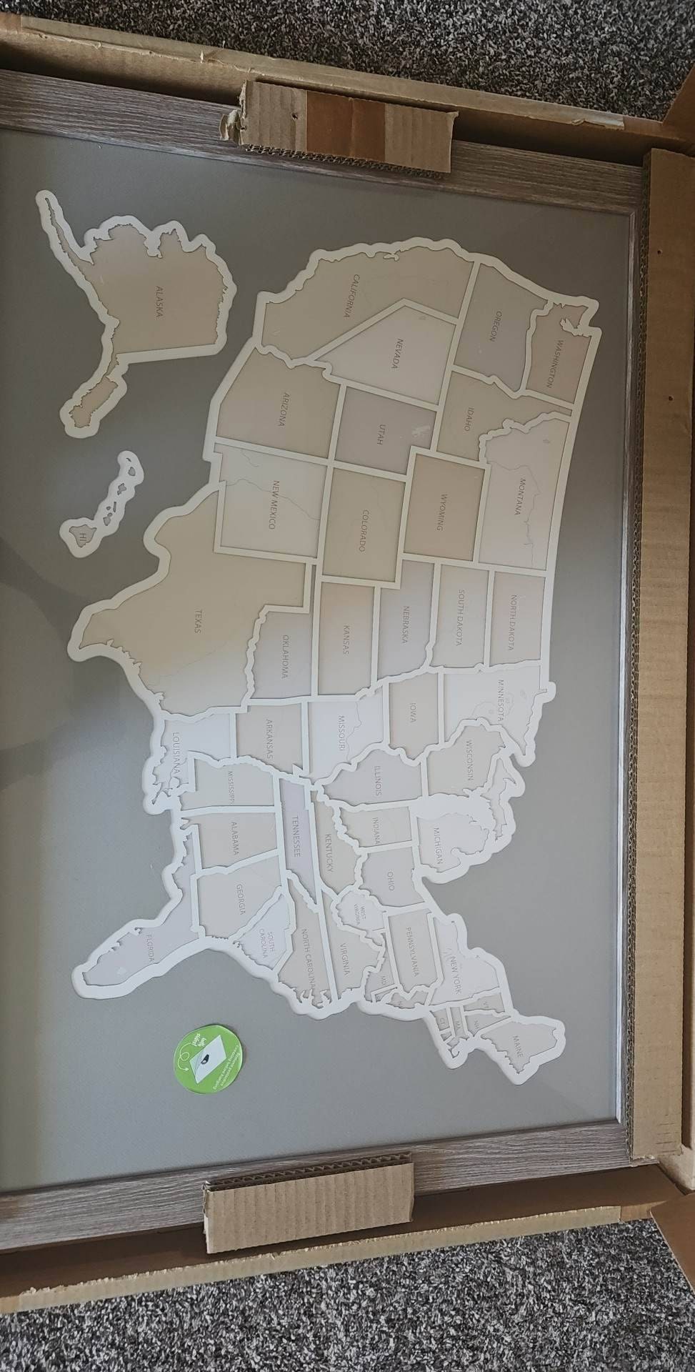 USA Photo Map - 50 States Travel Map Gift