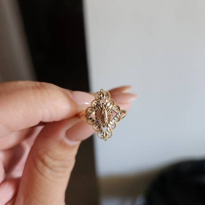 14k 15 Anos Quinceanera Ring / Yellow Gold Cubic Zirconia - Etsy