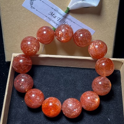 Rare Genuine Natural Rabbit Hair Rutilated Quartz Beaded Bracelet ...