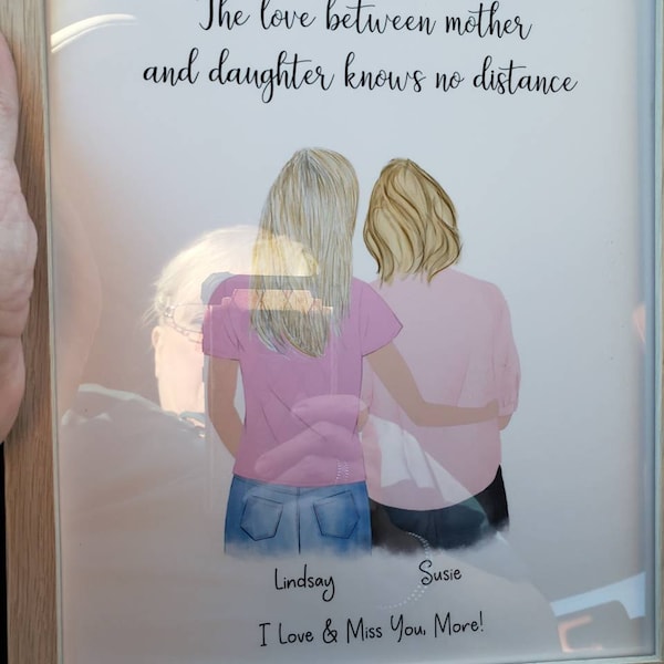 Personalized Framed Wall Art Mother and Daughter, Mother's Day Gift ...