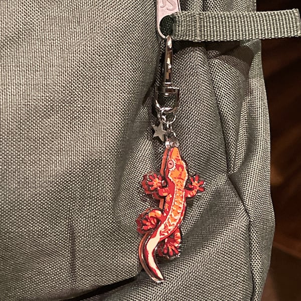 Crested Gecko Acrylic Keychain - Etsy