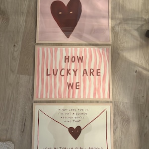 Love Actually Is All Around Love Letter Print: Homely Vintage Style Wall Art, Trendy Unique Gifts Physical Print