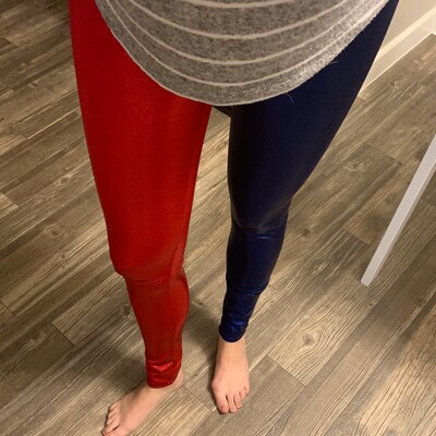 Harlequin Red & Black High Waist Leggings main image 0