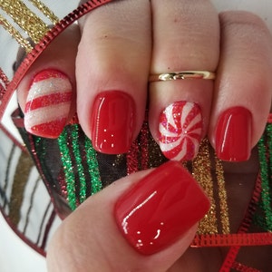 Wrapping Paper Stencils for Nails Candy Cane Christmas Nail - Etsy