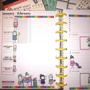 Daily Double Sticker Daily Habit Double Box Stickers Full Box Sticker Erin Condren Sticker ...