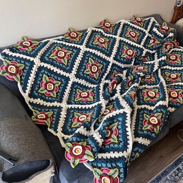 Mexican Diamonds Blanket Pattern by Jane Crowfoot - Etsy