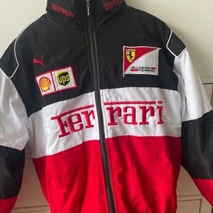 Racing Jacket Vintage RARE Ferrari Fashion Winter Embroidered - Etsy