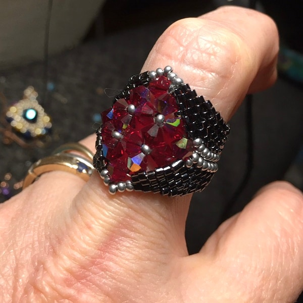 Tutorial Berry Ring-beading Pattern, Instant Download,ring Pattern ...