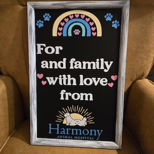 Veterinary First Visit Chalkboard - Vet Visit Chalkboard - Pets