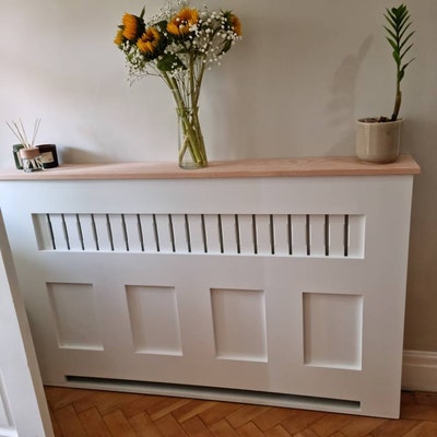 Bespoke Panel Effect Solid Oak Top Radiator Cover - Etsy