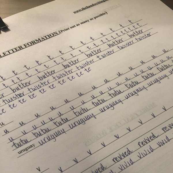 Handwriting Practice Sheets, Lowercase, Uppercase and Number