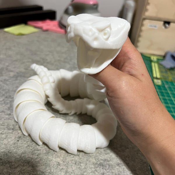 Ball Python Snake Digital .STL File for 3d Printing, Articulated Fidget ...