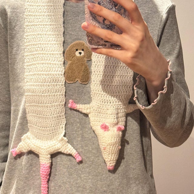 デジタルダウンロード ネズミのスカーフかぎ針編みパターン - Etsy 日本