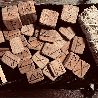 Wooden Runes Set Unfinished Blank Runes Do It Yourself Kit - Etsy
