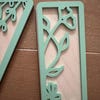Layered 12 Inch Large Wooden Letters For Wall Decor, Flowered Paintable Wooden Nursery Letters For Crafts Wood Alphabet Letter R For