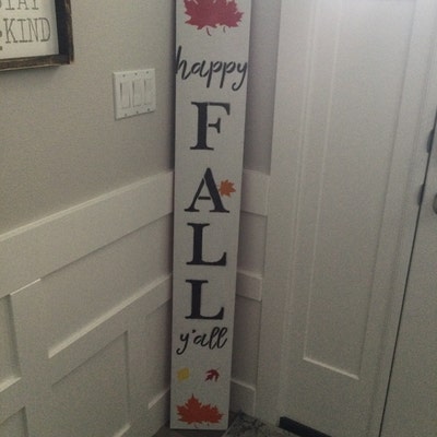 5 Foot Tall Reversible Front Porch Signs 2 Sided Happy Fall - Etsy