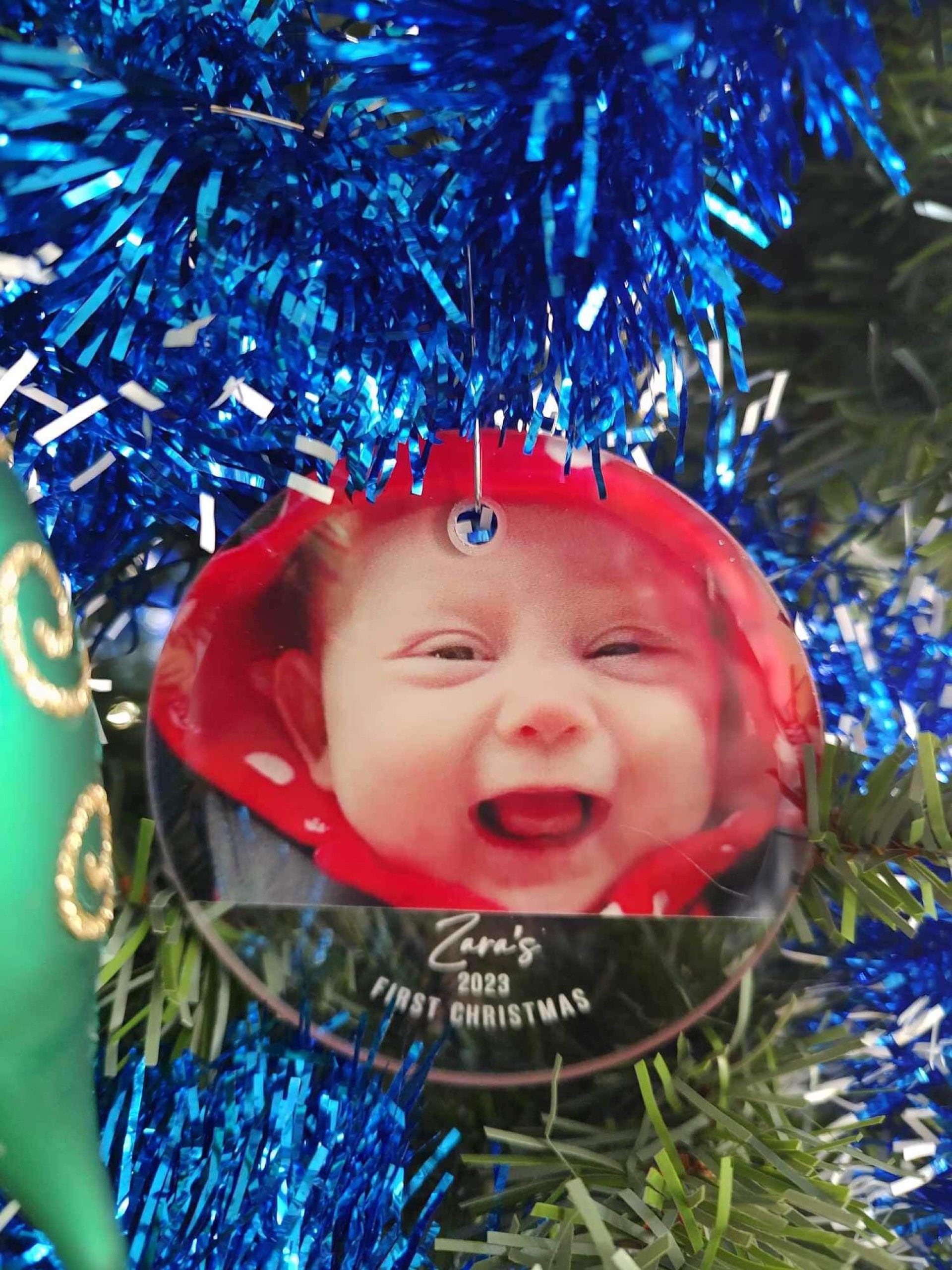 Personalized Baby&#39;s First Christmas, 2023 Christmas Ornament, First Christmas, Photo Ornament, Christmas Ornament, Custom Ornament, 2023