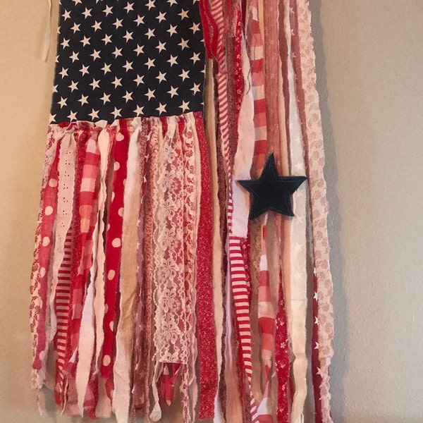 American Rag Ribbon Flag Americana Wall Hanging Porch Decor July 4th ...