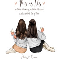 4 Friends Print, Best Friend Print Personalized, Best Friend Printable ...