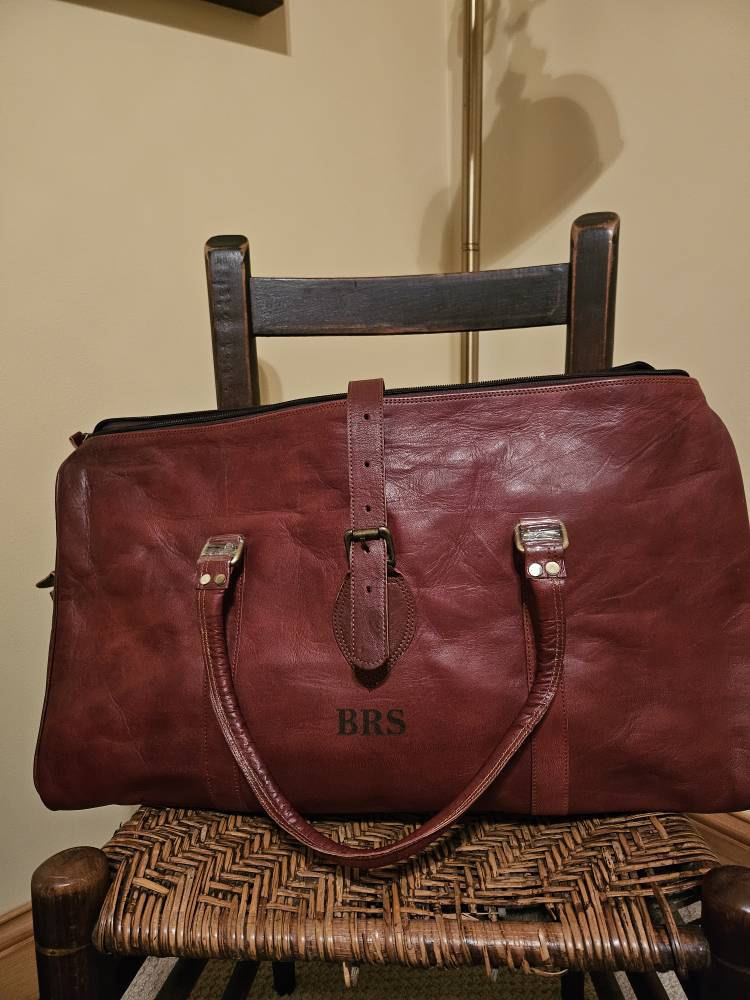Leather Duffle Bag, Handmade Leather Weekender, Gym Bag, Vacation Duffel Bag, Travel Bag, Overnight Bag Leather Holdall Christmas gifts