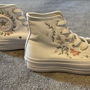 Embroidered Converse High Tops - Etsy